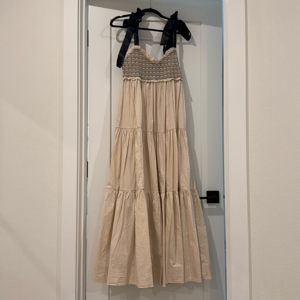 🆕 FREE PEOPLE Bluebell Solid Maxi Dress / Vacation Sand